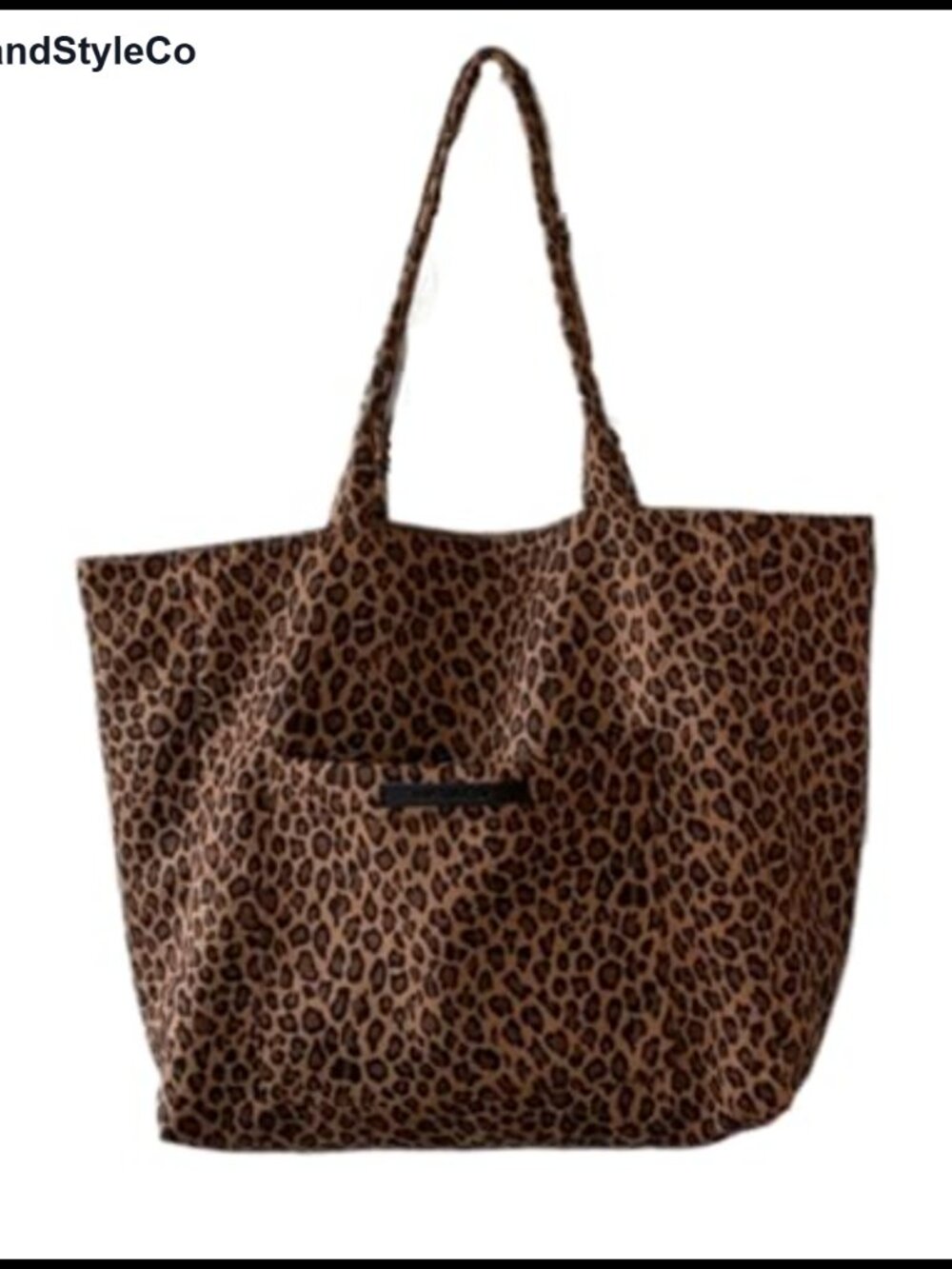 Reversible Leopard Tote Bag Oversized Nylon Shoulder Bag Women